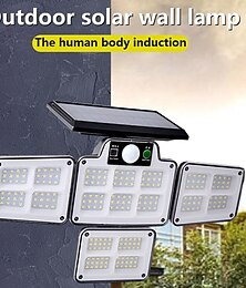olcso -biztonsági led kültéri lámpák 120/168/228 led gyöngy kültéri napelemes távirányító fali lámpa led testérzékelő kerti lámpa otthoni garázs lámpa útvilágítás napelemes lámpa led reflektor út lámpa és