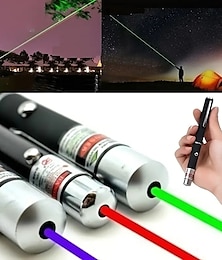 זול -3 יחידות מצביע לייזר, אדום, ירוק וסגול שלושה צבעים לייזר פוינט נייד פנס כף יד צעצועי חתול צעצועי חתול אדום נקודה עבור חתולים מקורה כלבים מצביע אור led צעצועי חתול אינטראקטיביים