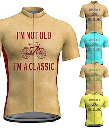 baratos -21Grams Homens Camisa para Ciclismo Manga Curta Moto Camiseta Blusas com 3 bolsos traseiros Ciclismo de Montanha Ciclismo de Estrada Respirável Pavio Humido Secagem Rápida Tiras Refletoras Amarelo