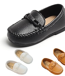 זול -בנים בנות מוקסינים יומי יום יומי נעלי בית ספר PU נשימה ילדים קטנים (4-7) פעוטות (שנתיים עד 4) בית הספר יום הולדת מתנה הליכה רצועה קלועה שחור לבן צהוב אביב קיץ