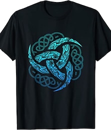 billiga -Vikingar Krigare T-shirt Anime Klassisk Gatustil Till Par Herr Dam Vuxna Varmstämpling Ledigt / vardag