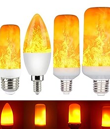 levne -led žárovka plamene e27 dynamický plamenový efekt oheň e14 blikající LED světlo 3/5/7/9w 110v-220v domácí osvětlení simulace plamene světlo gravitace indukční plamenový efekt dekorativní náladové