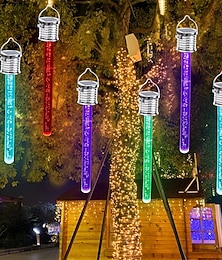 economico -Lampada Solare A Sospensione Da Esterno A Led Per Patio Giardino Lampada Da Esterno Acrilica Colorata Lampada Solare Per Cortile Giardino Decorazione Albero Illuminazione 1x 2x