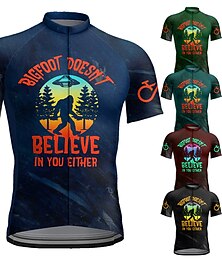 voordelige -Voor heren Wielrenshirt Korte mouw Fietsen T-shirt Shirt Kleding Bovenlichaam met 3 achterzakken Bergracen Wegwielrennen Ademend Sneldrogend Vochtregelerend Reflecterende strips Zwart Blauw Groen