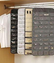 economico -48 griglie pendenti gioielli orecchini collana bracciale appeso borsa trasparente con organizer porta scomparti