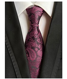 abordables -Homme Cravate Cravates Travail Mariage Gentleman Style formel Style moderne Jacquard Mode Jacquard Formel Entreprise robe ceremonie