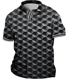 preiswerte -Herren Übergröße Poloshirt Groß und hoch 3D-Druck Umlegekragen Bedruckt Kurzarm Frühling Sommer Sport Modisch Strassenmode Designer Outdoor Strasse Oberteile
