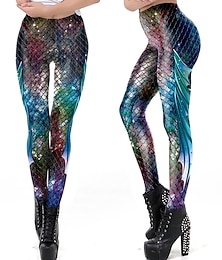 economico -Pantaloni Costume Cosplay Body Sirena Costume di Carnevale Tuta Intera Per donna Cosplay Costume Sexy Sirena Spandex Lycra Costume per Halloween Carnevale Mascherata Adulti