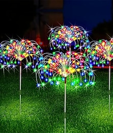 economico -luci solari di fuochi d'artificio 90/120/150/200 led luci solari fai da te per esterni luci decorative da giardino lucine impermeabili luci da prato