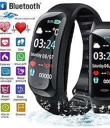 cheap -C1plus Smart Watch 0.96 inch Smartwatch Fitness Running Watch Bluetooth Temperature Monitoring Pedometer Call Reminder Compatible with Android iOS Women Men Waterproof Long Standby Media Control IP 67
