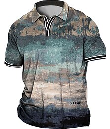 preiswerte -Herren Übergröße Poloshirt Groß und hoch Grafik-Drucke Umlegekragen Bedruckt Kurzarm Frühling Sommer Sport Modisch Strassenmode Designer Outdoor Strasse Oberteile