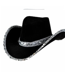 voordelige -hoed Stof Bruid cowboyhoed Bruiloft Valentijnsdag cocktail Koninklijke Ascot Modieus Bruiloft Met Kristaldetails Helm Hoofddeksels