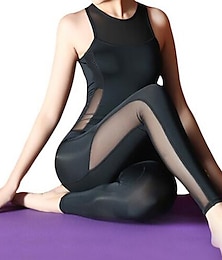preiswerte -atmungsaktiver Ballett-Trikot / Strampler Split-Joint-Jumpsuits für Damen Training Performance ärmellos hochelastisches Elasthan