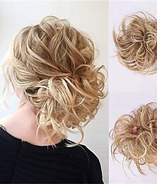 abordables -Cheveux en désordre chignon ébouriffé chignon extension de chouchous avec élastique en caoutchouc accessoires de cheveux en désordre morceaux de cheveux pour les femmes