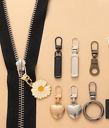 זול -5 יחידות חולץ רוכסן מתכת מתנתק ערכת תיקון מיידי אוניברסלית ערכת תיקון ראש מחליקי רוכסן לכלי תפירת מעיל בגדים