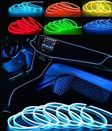 levne -Car Interior LED Strip Lights Decorative Lamp EL Wiring Neon Strip For Auto DIY Flexible USB Ambient Lights 3M