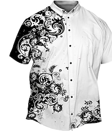 preiswerte -Herren Übergröße Hawaiihemd Sommerhemd Groß und hoch Grafik-Drucke Umlegekragen Bedruckt Kurzarm Frühling Sommer Tropisch Modisch Hawaiianisch Outdoor Strasse Oberteile