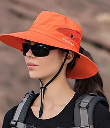 economico -Cappello Per uomo Per donna Cappello da sole Cappello a secchiello Cappello da pesca Impermeabile Portatile Protezione Solare UV per Pesca Arrampicata Spiaggia Poliestere Estate