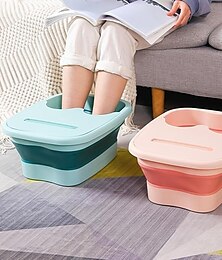 billige -sammenleggbart fotbad fotbadeverktøy, fotbadeservant med fotmassasje, hjelpe søvn, fotspa, egnet for familie spa pedikyr, kan spare plass