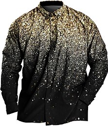 economico -Per uomo Plus Size Camicia Grande e alto Stampe astratte Collo ripiegabile Stampa Manica lunga Primavera estate Sportivo Di tendenza Streetwear Originale Esterno Strada Top