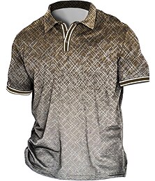 preiswerte -Herren Übergröße Poloshirt Groß und hoch Grafik-Drucke Umlegekragen Bedruckt Kurzarm Frühling Sommer Sport Modisch Strassenmode Designer Outdoor Strasse Oberteile