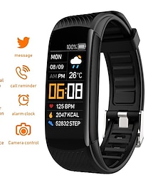 billige -696 C5S Smartklokke 0.96 tommers Smart armbånd Smartwatch blåtann Samtalepåminnelse Pulsmåler Stillesittende sittende Påminnelse Kompatibel med Android iOS Dame Herre Meldingspåminnelse IP 67 31mm