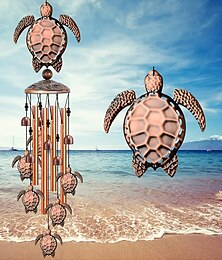 halpa -1kpl vintage-metallikilpikonna rautatuulikello, ulkopihan musiikkikoristeet, festivaalilahjoja perheelle