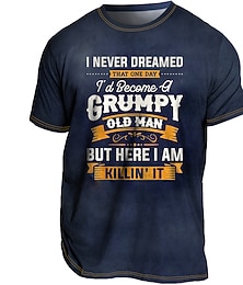 preiswerte -Herren Übergröße T Shirt Groß und hoch Graphic Rundhalsausschnitt Bedruckt Kurzarm Frühling Sommer Vintage Strassenmode Komfortabel Casual Sport Oberteile