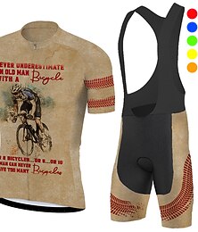 voordelige -Voor heren Wielrenshirt met strakke shorts Korte mouw Bergracen Wegwielrennen Zwart Rood blauw Fietsen Sportoutfits 3D-pad Ademend Sneldrogend Achterzak Polyester Spandex Sport Letter en nummer