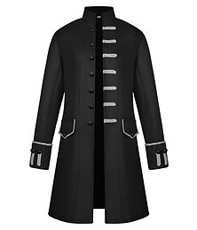 cheap -Men's Winter Coat Peacoat Coat Business Casual Winter Fall Cotton Blend Windproof Warm Outerwear Clothing Apparel Stylish Casual non-printing Pure Color Pocket Stand Collar Single Breasted