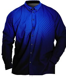 preiswerte -Herren Übergröße Hemd Groß und hoch Grafik-Drucke Umlegekragen Bedruckt Langarm Frühling Sommer Sport Modisch Strassenmode Designer Outdoor Strasse Oberteile