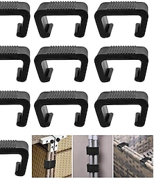 cheap -8pcs Extra Strong Connectors Garden Furniture Clips Polyrattan Furniture Clips for Lounge Set Clips Clips for Garden Furniture Set Module Outdoor Couch Patio Furniture