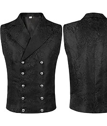 levne -Retro Středověké Renesanční Kabát Vesta Princ Rytíř Šlechtic Žakár Maškarní kostým Pánské Steampunk Dospělé vesta