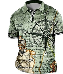 preiswerte -Herren Übergröße Poloshirt Groß und hoch Grafik-Drucke Umlegekragen Bedruckt Kurzarm Frühling Sommer Sport Modisch Strassenmode Designer Outdoor Strasse Oberteile