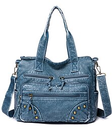 cheap -Women's Crossbody Bag Shoulder Bag Crossbody Bag Shoulder Bag PU Leather Outdoor Daily Zipper Lightweight Durable Solid Color Blue