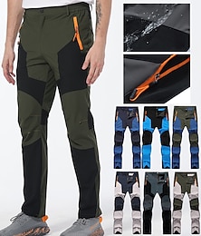 preiswerte -Herren Cargohose Wanderhose Arbeitshose Hose Safari Outdoorhose wasserabweisend winddicht schnell trocknend elastisch 3 Reißverschlusstaschen elastischer Bund Hosen schwarz khaki armeegrün Klettern
