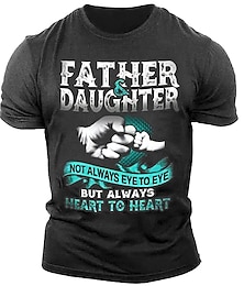 cheap -Father's Day papa shirts Men's T shirt Tee Tee Graphic Letter Hand Crew Neck Clothing Apparel 3D Print Outdoor Casual Short Sleeve Print Vintage Fashion Designer Papa T Shirts