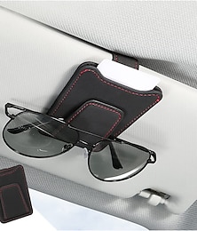 levne -držáky na auto sluneční clona magnetický držák brýlí držák na brýle kožený držák na brýle držák na sluneční clonu klip na kartu vhodný pro suv pick-up všechny modely