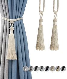 economico -Corda per tende con nappine fermacravatte per tende con frange fermacravatte per finestre tende per tende cinturino per tende accessori decorativi per finestre