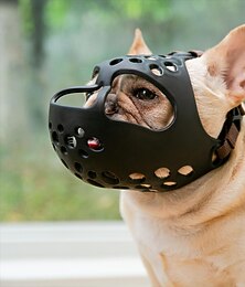 abordables -nouveau type chien couverture de bouche en caoutchouc souple anti-morsure et anti-manger au hasard masque de chien méthode seau bouche courte masque anti-aboiement fournitures pour animaux de