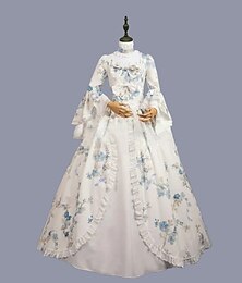 olcso -Rococo Victorian Vintage Dress Ball Gown Prom Dress Maria Antonietta Bridal Women's Masquerade Carnival Wedding Party Dress