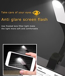 economico -lampada da lettura a clip su libro batteria nera ricaricabile protezione per gli occhi a led flessibile luci notturne da lettura mini lampada portatile per studenti