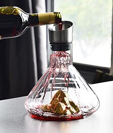 cheap -Iceberg Waterfall Quick Red Wine Decanter Hip Jug European Creative Crystal Glass Filter Wine Dispenser