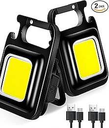 billiga -cob hög ljus skyddande ficklampa multifunktion nyckelring lampa inbyggd litiumbatteri vattentät utomhus ficklampa