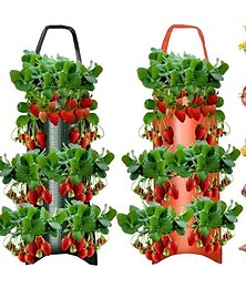 preiswerte -Hängende Erdbeer-Anbautasche, Erdbeer-Anbautasche mit 8 Löchern für Erdbeer-Tomaten und Paprika, umgedrehte Tomaten-Anbautasche, Gemüse-Anbautasche, Gartenbedarf