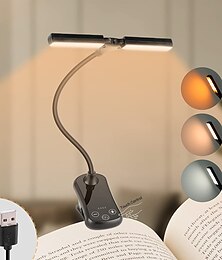 cheap -Book Lights 14 LEDs for Reading in Bed Touch Control Reading Light with 3 Colors & 8 Brightness Reading Lights for Books in Bed Portable & Adjustable Rechargeable Reading Lamp