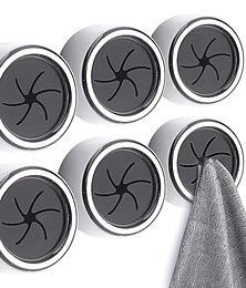 cheap -2pcs Towel Holder, Self Adhesive Wall Dish Towel Hook, Round Wall Mount Towel Holder For Bathroom, Kitchen And Home, Wall, Cabinet, Garage, No Drilling Required
