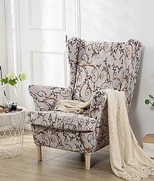 abordables -stretch wingback chair cover wing chair slipcovers with seat cushion cover spandex jacquard wingback chair cover for ikea strandmon chair