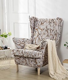 billige -stretch wingback stoltrekk vinge stol slipcovers med seteputetrekk spandex jacquard wingback lenestoltrekk til ikea strandmon stol