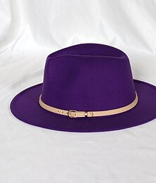 preiswerte -Hüte Wolle / Acryl Fedora-Hut Formal Hochzeit Cocktail Royal Astcot Einfach Mit Pure Farbe Kopfschmuck Kopfbedeckung